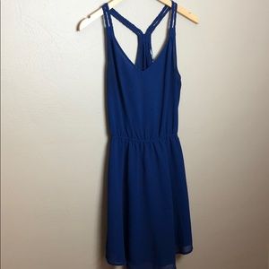 Francesca’s Navy Dress with Braided Straps